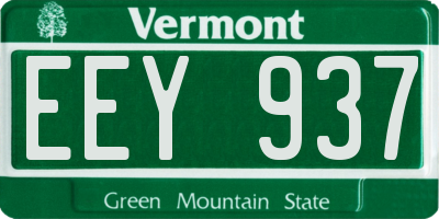 VT license plate EEY937