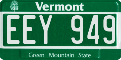 VT license plate EEY949