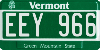 VT license plate EEY966