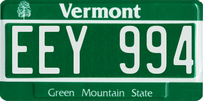 VT license plate EEY994
