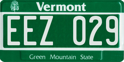 VT license plate EEZ029