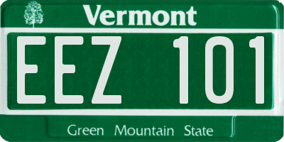 VT license plate EEZ101
