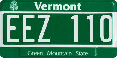 VT license plate EEZ110
