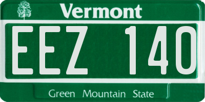 VT license plate EEZ140