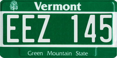 VT license plate EEZ145