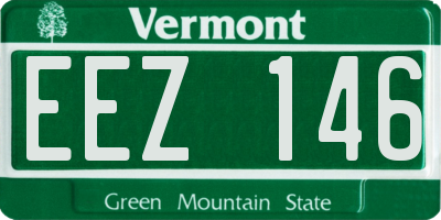 VT license plate EEZ146