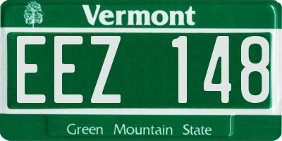 VT license plate EEZ148