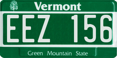 VT license plate EEZ156