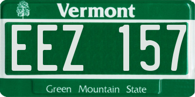 VT license plate EEZ157