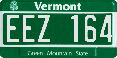 VT license plate EEZ164