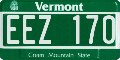 VT license plate EEZ170