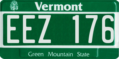 VT license plate EEZ176