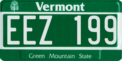 VT license plate EEZ199
