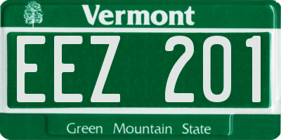 VT license plate EEZ201