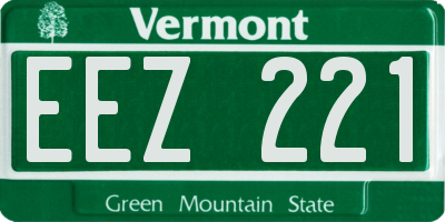 VT license plate EEZ221