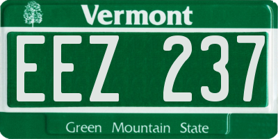 VT license plate EEZ237