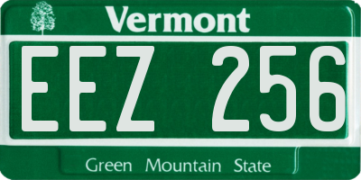 VT license plate EEZ256