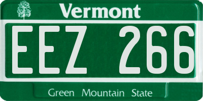 VT license plate EEZ266