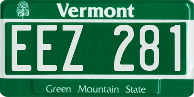 VT license plate EEZ281