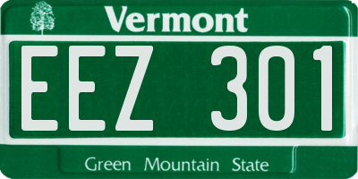VT license plate EEZ301