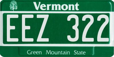VT license plate EEZ322