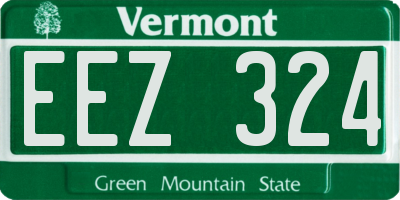 VT license plate EEZ324