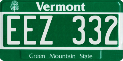 VT license plate EEZ332