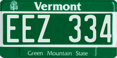 VT license plate EEZ334