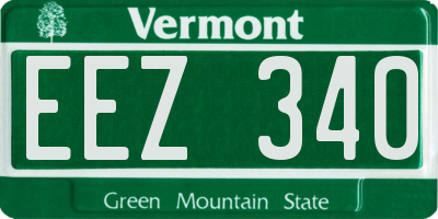 VT license plate EEZ340