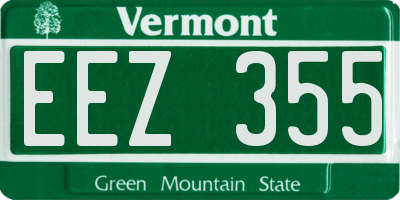 VT license plate EEZ355