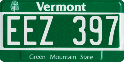 VT license plate EEZ397