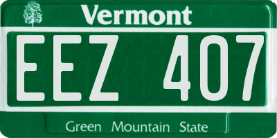 VT license plate EEZ407