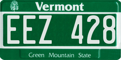 VT license plate EEZ428