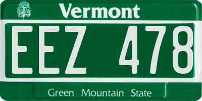 VT license plate EEZ478