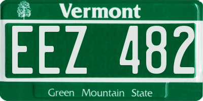 VT license plate EEZ482