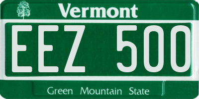 VT license plate EEZ500