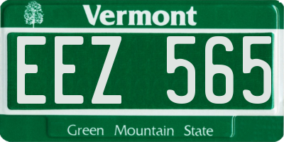 VT license plate EEZ565