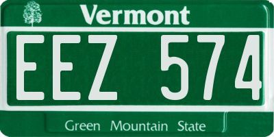 VT license plate EEZ574