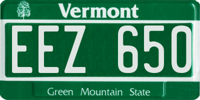 VT license plate EEZ650