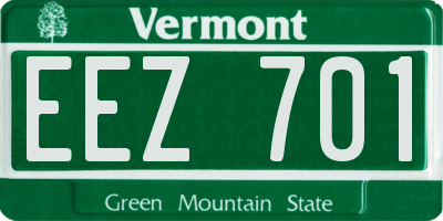 VT license plate EEZ701