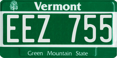 VT license plate EEZ755