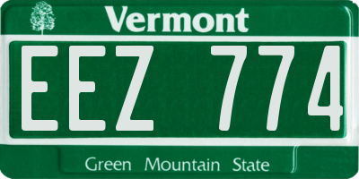 VT license plate EEZ774
