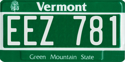 VT license plate EEZ781