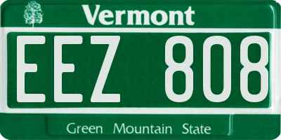 VT license plate EEZ808