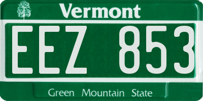 VT license plate EEZ853