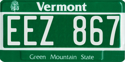 VT license plate EEZ867