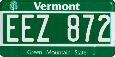 VT license plate EEZ872