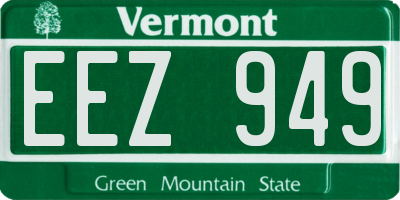 VT license plate EEZ949