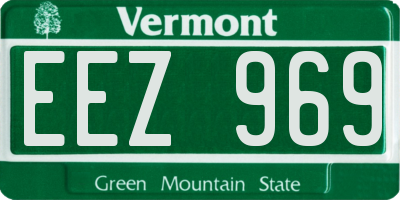 VT license plate EEZ969