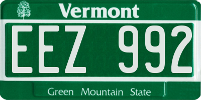 VT license plate EEZ992